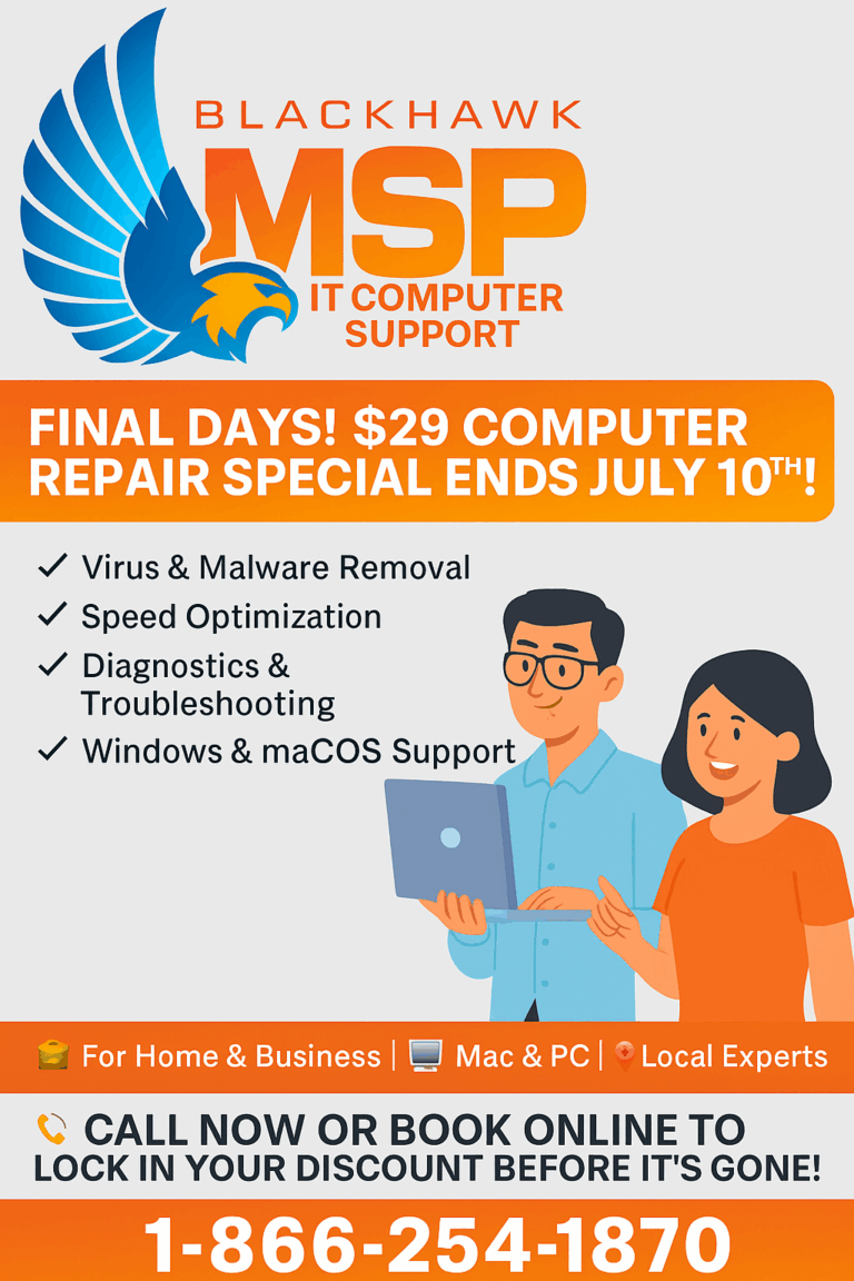 Final Days! $29 Computer Repair Special Ends July 10th!